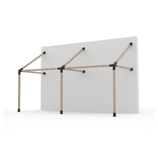GRID 30 Double Wall Mount Pergola Kit for 4x4 Wood Posts GRID 30 Double Wall Mount Pergola Kit for 4x4 Wood Posts