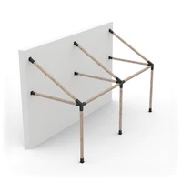 GRID 30 Double Wall Mount Pergola Kit for 4x4 Wood Posts GRID 30 Double Wall Mount Pergola Kit for 4x4 Wood Posts