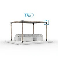 TRIO 3 Arm Pergola Corner Bracket for 4x4 Wood Posts | 1 Pack TRIO 3 Arm Pergola Corner Bracket for 4x4 Wood Posts | 1 Pack