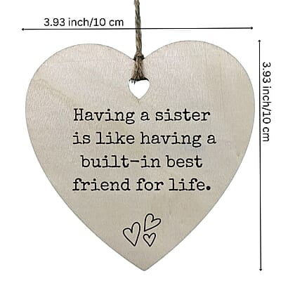Personalized Heart Family Keepsake Ornament Gift,  Heirloom Treasure, Wood Thank You Memento 5