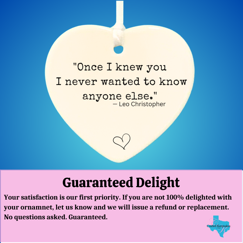 3" Heart Ceramic Ornament – Once I Knew- Romantic Keepsake Engagement, Wedding, or Anniversary 3" Heart Ceramic Ornament – Once I Knew- Romantic Keepsake Engagement, Wedding, or Anniversary