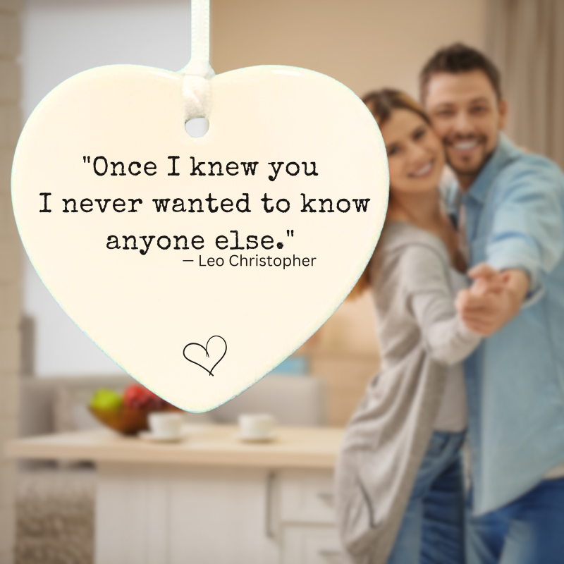 3" Heart Ceramic Ornament – Once I Knew- Romantic Keepsake Engagement, Wedding, or Anniversary 3" Heart Ceramic Ornament – Once I Knew- Romantic Keepsake Engagement, Wedding, or Anniversary