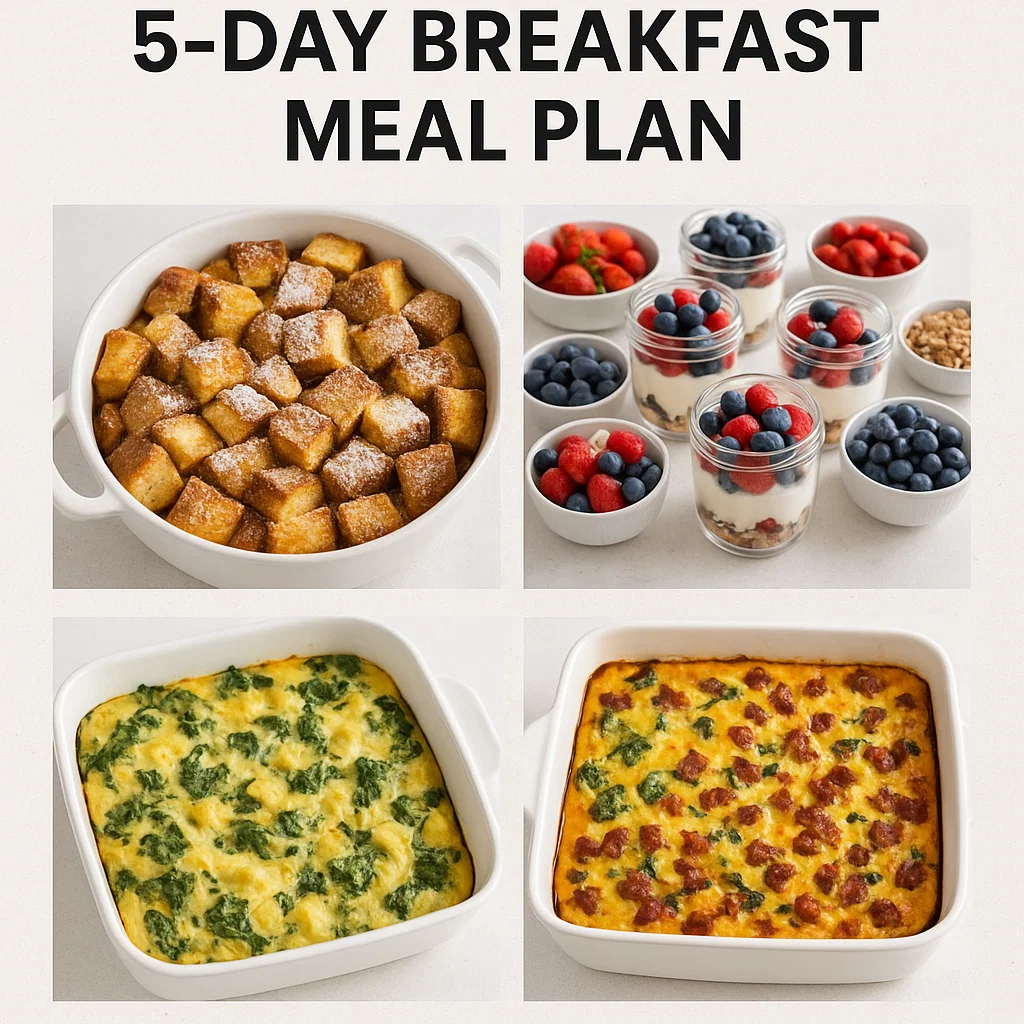 5-Day Breakfast Meal Plan