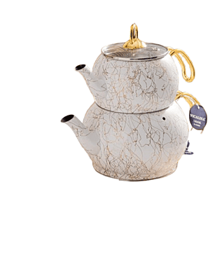 أبريق شاي طبقتين