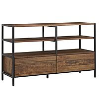 Rustic Industrial Media Console - Wood & Metal TV Stand with Storage Rustic Industrial Media Console - Wood & Metal TV Stand with Storage