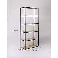 Reno Black Metal Frame Bookshelf Reno Black Metal Frame Bookshelf