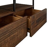 Rustic Industrial Media Console - Wood & Metal TV Stand with Storage Rustic Industrial Media Console - Wood & Metal TV Stand with Storage
