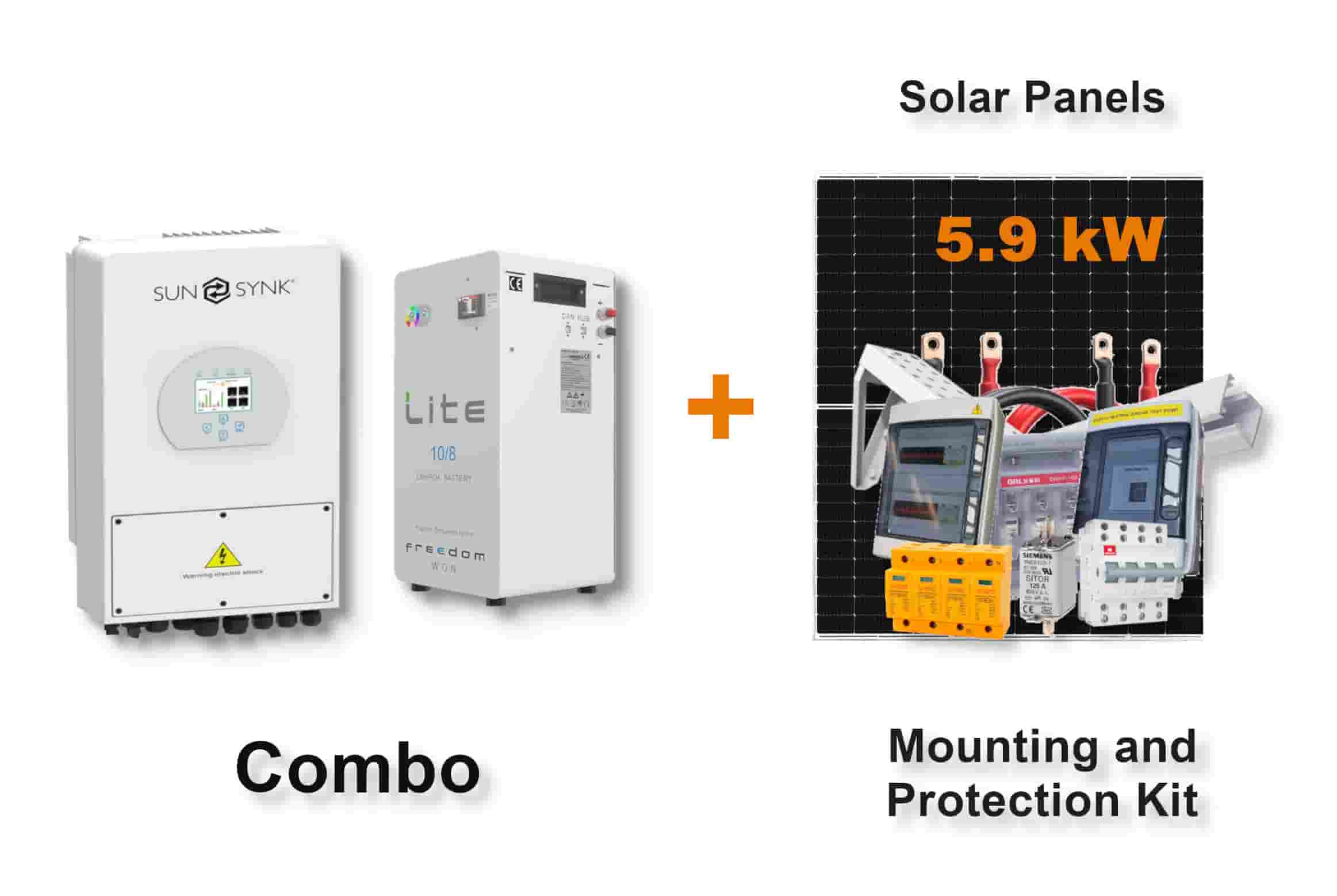 5.0 kW SUNSYNK Hybrid - FREEDOM WON Combo, c/w 10.0 kWh Lithium Battery 5.0 kW SUNSYNK Hybrid - FREEDOM WON Combo, c/w 10.0 kWh Lithium Battery