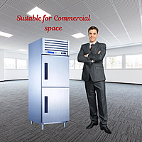 Close-up of the spacious interior and adjustable shelves of a Blue Star GP Series Chiller. Close-up of the spacious interior and adjustable shelves of a Blue Star GP Series Chiller.