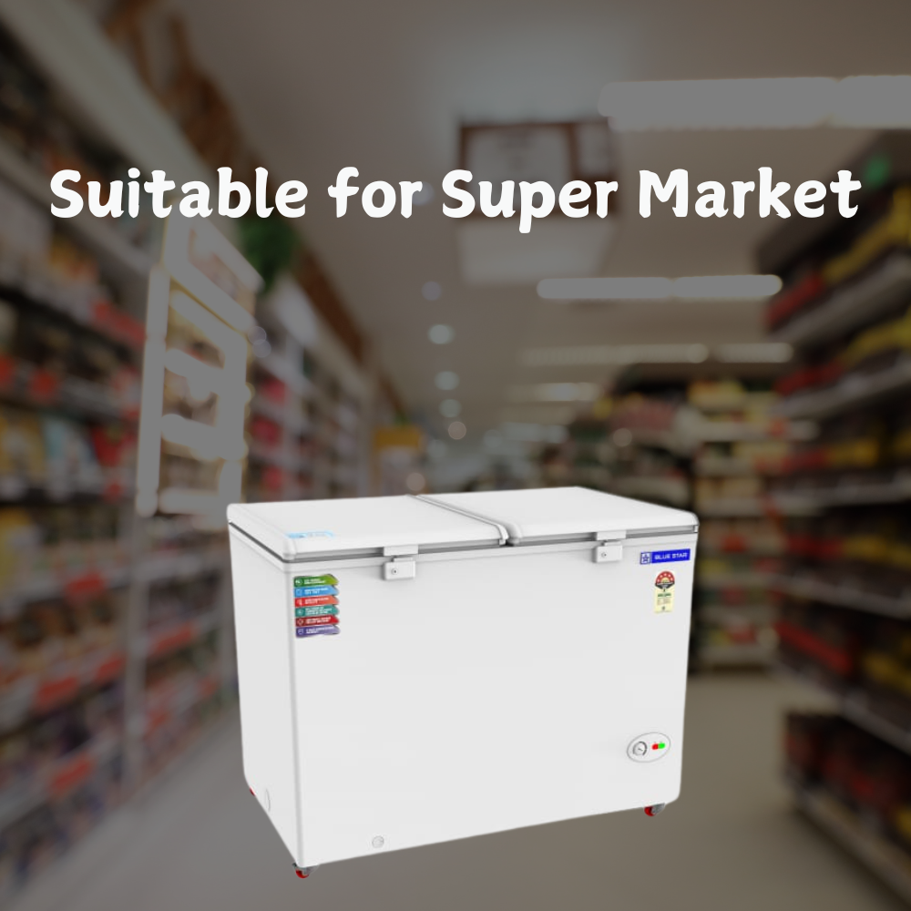 Suitable for Super Market: Blue star Hard Top Chest  Freezer-CF5-460NEYW