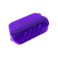 Portable Bluetooth Speaker - Waterproof Mini Wireless Speaker with Deep Bass, LED Buttons & Strap (Purple/Red)