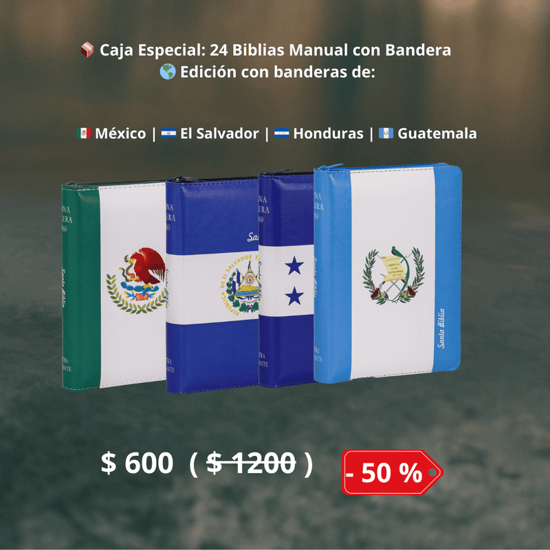 Biblias Manual de  Banderas /  Imitación Piel /  Letra Gigante 14 - 24 unidades (Combinadas)