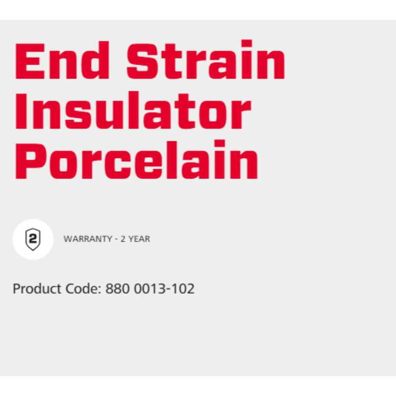 Speedrite End Strain Insulator Porcelain - 10 Pcs