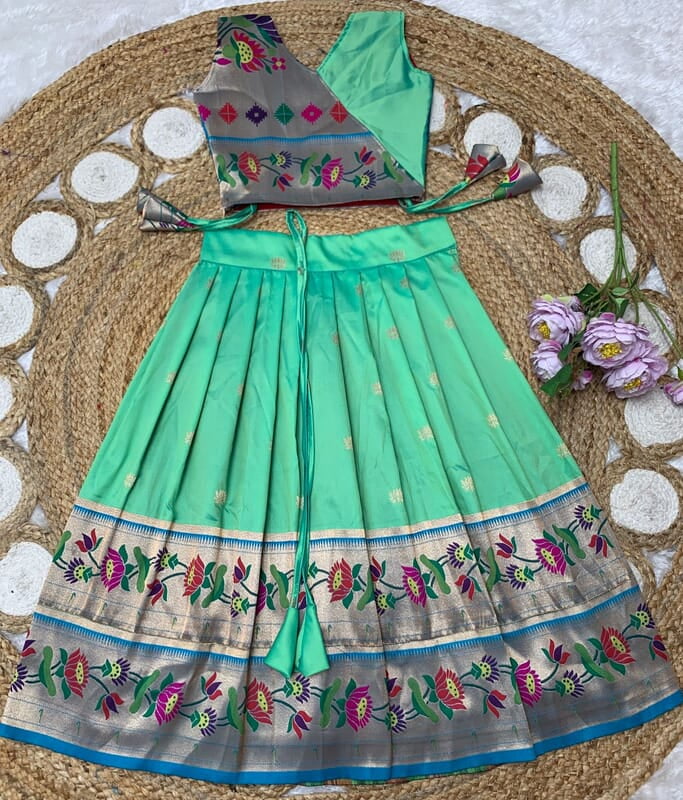 V133: Beautiful Soft silk paithani lehanga set V133: Beautiful Soft silk paithani lehanga set