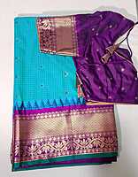C238: Ready To Ship Beautiful Gadwal Silk Saree With Stitched Blouse