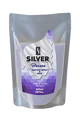 SILVER BIOCARE SURFACE SPRAY & WIPE 500ml REFILL PACK