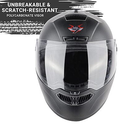 STEELBIRD SBA-7 7-WINGS DASHING BLACK C/V (L) - 1749