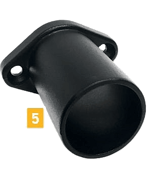 Fortress Round ADA Handrail Straight Termination Bracket