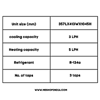 Specification of Blue star BWD1FMCGB water dispenser with Storage Cabinet Specification of Blue star BWD1FMCGB water dispenser with Storage Cabinet