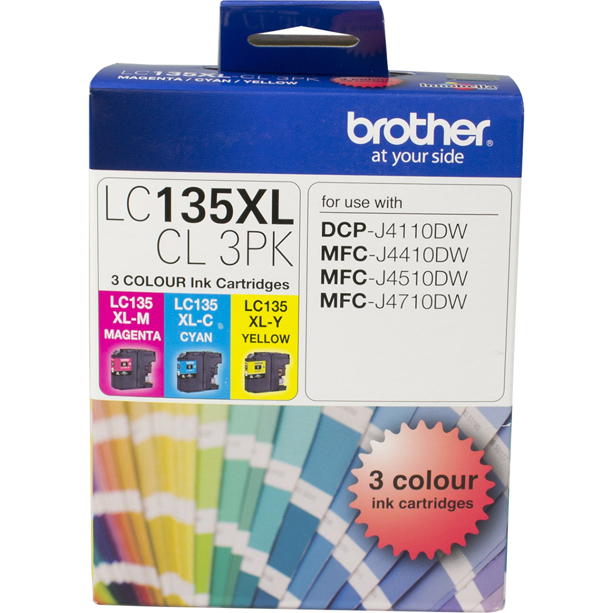 Brother LC-135XLCL Ink Cartridge High Yield Colour Value Pack  CMY