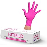 Guantes de Nitrilo Rosa, Talla Mediana 100 Guantes de Nitrilo Rosa, Talla Mediana 100