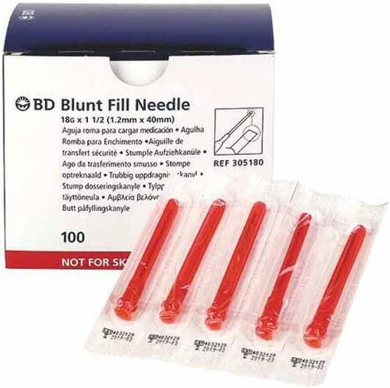 aguja relleno roma 18G x 1" aguja relleno roma 18G x 1"