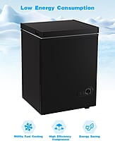 FLG-80Q - Pecho de 3.5 pies cúbicos, control de temperatura ajustable