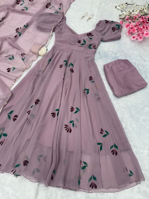 V135: Beautiful 3 pcs Georgette Dress