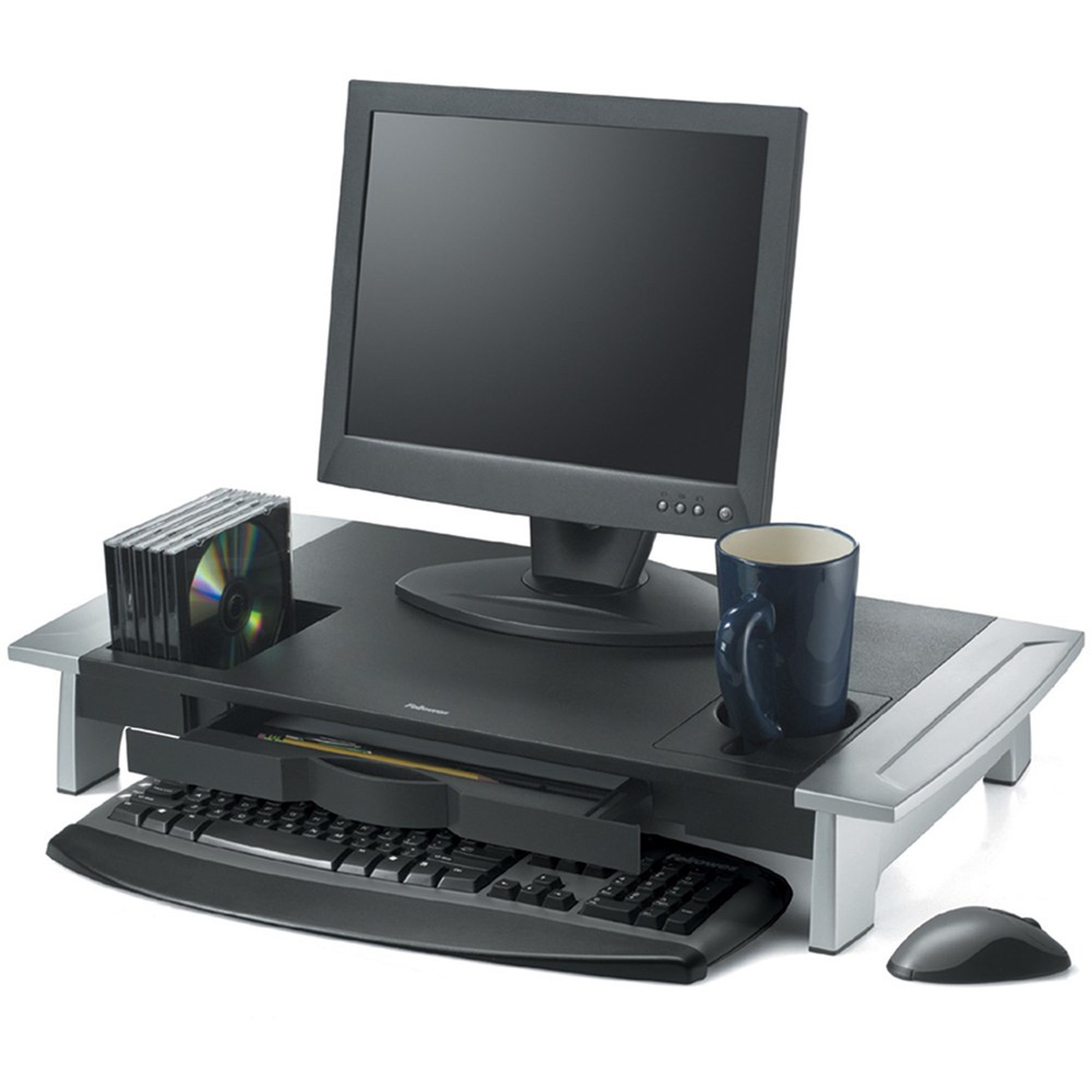 Fellowes Office Suites Premium Monitor Riser Black/Silver