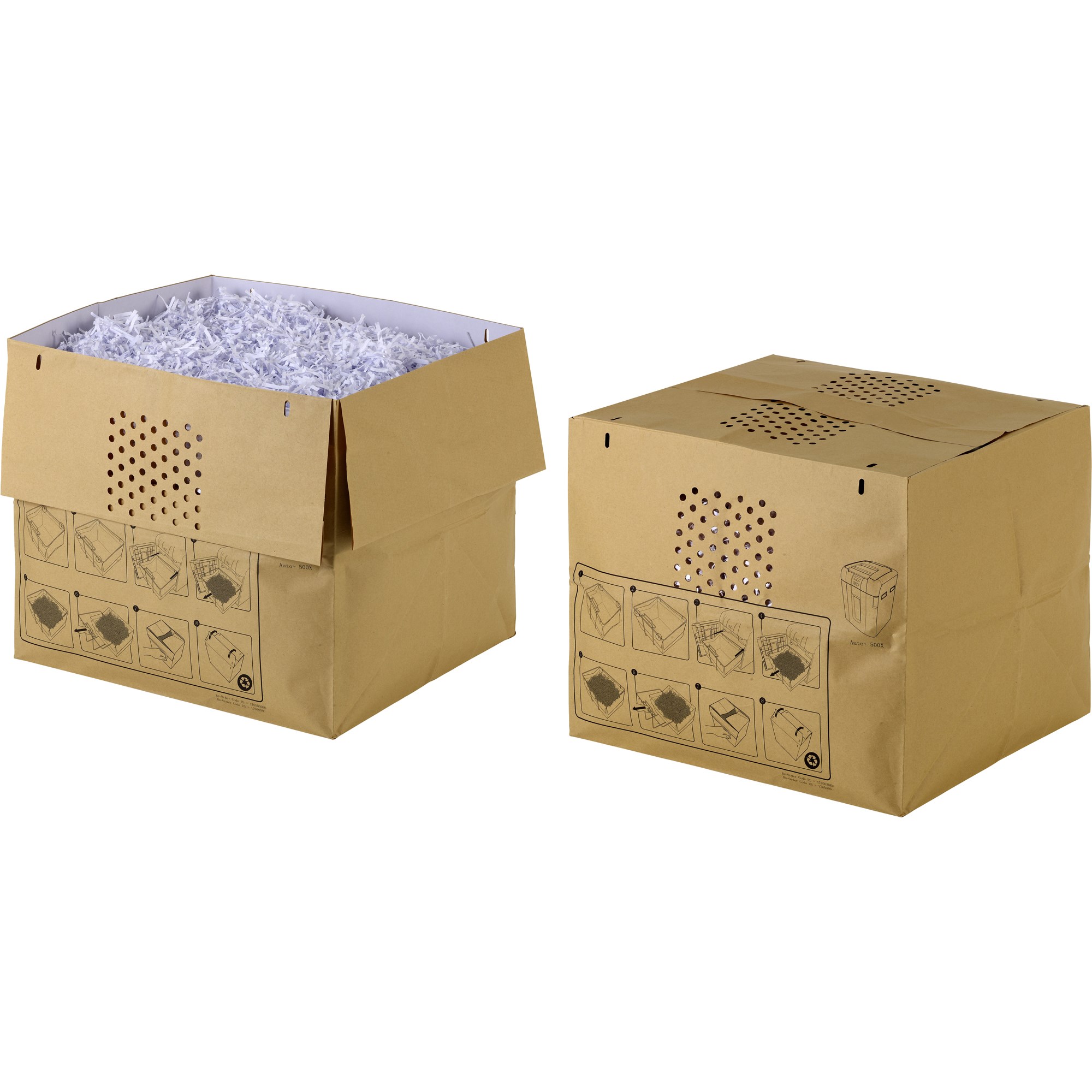 Rexel Recyclable Auto+500 Shredder Bag 80L Pack  Of 25 Brown