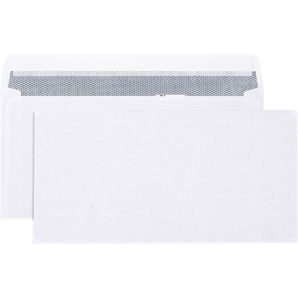 Cumberland Plain Envelope DL 110 x 220mm Strip Seal Laser Secretive White Box  Of 500