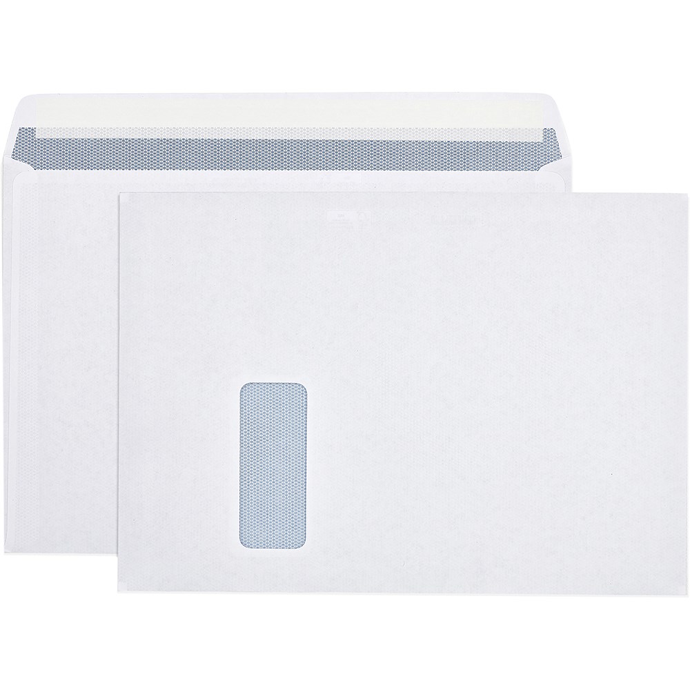 Cumberland Window Face Booklet Envelope C4 Strip Seal Laser Secretive White Box  Of 250