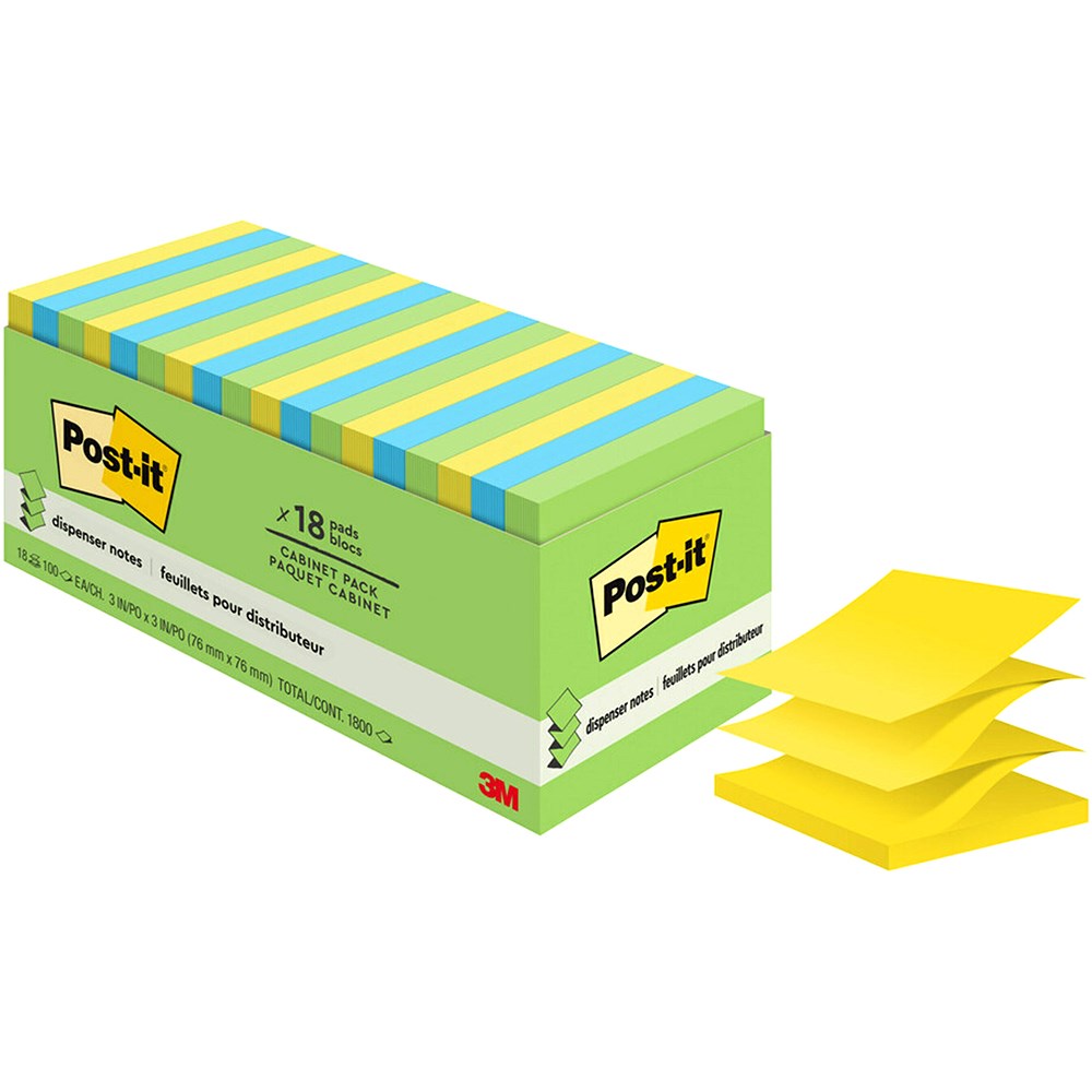 Post-It R330-18AUCP Pop Up Notes 76mmx76mm Floral Fantasy Pack of 18