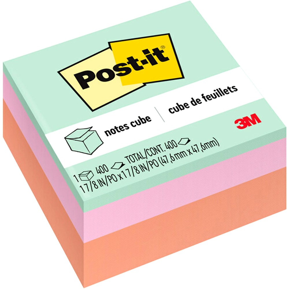 Post-It 2051-MC Mini Memo Cube 51x51mm 400 Sheet Bright Assorted