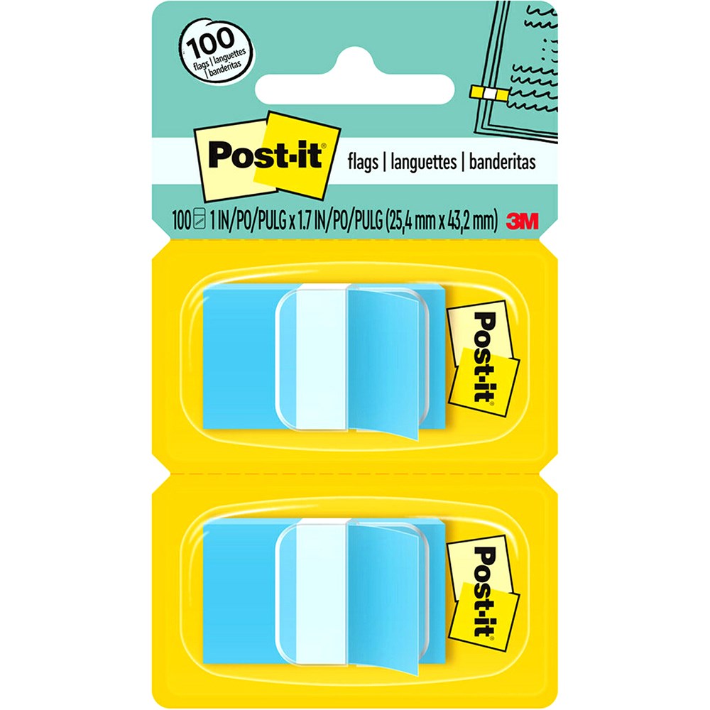 Post-It 680-BE2 Flags Twin Pack 25x43mm Blue Pack of 2