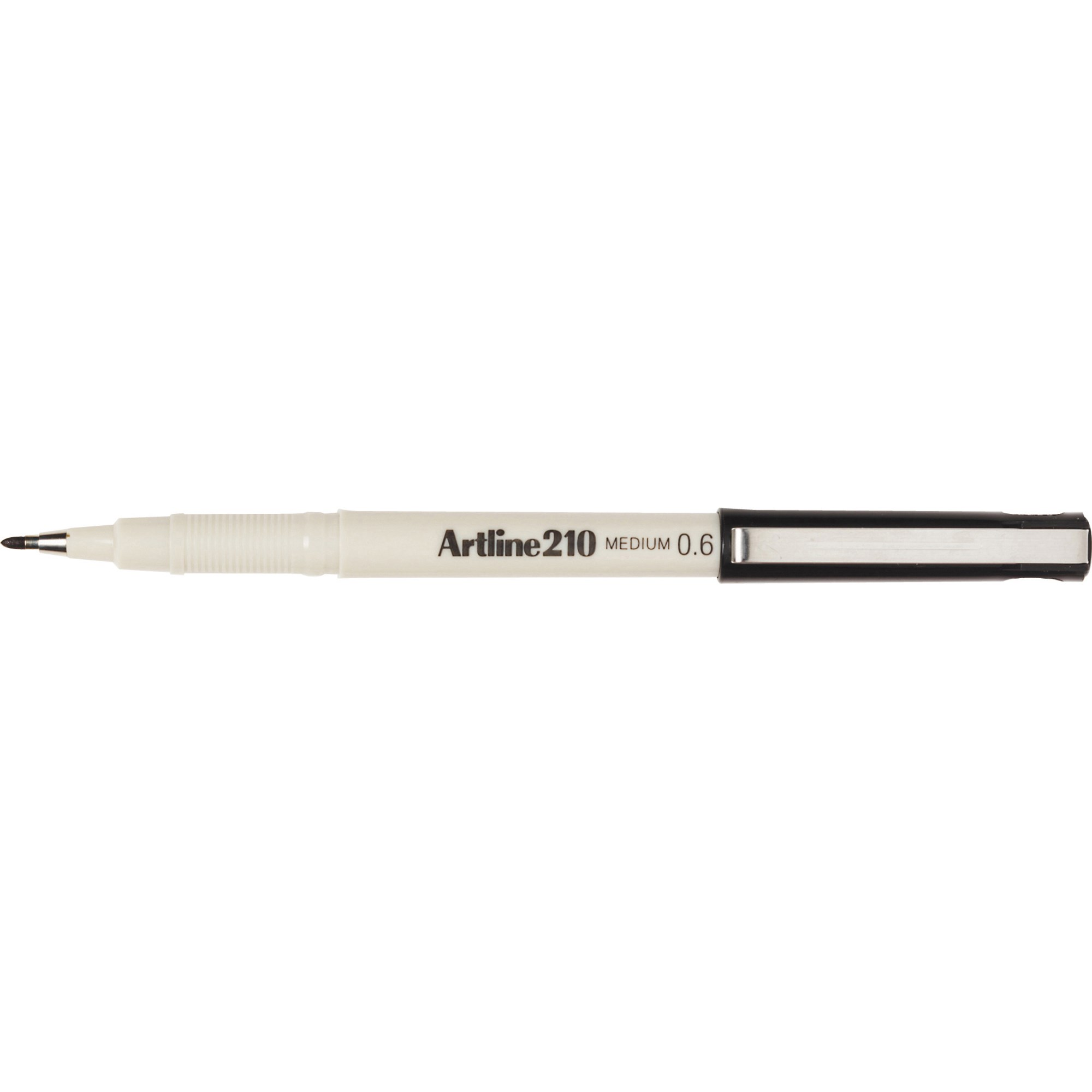 Artline 210 Fineliner Pen Medium 0.6mm Black Pack  of 12