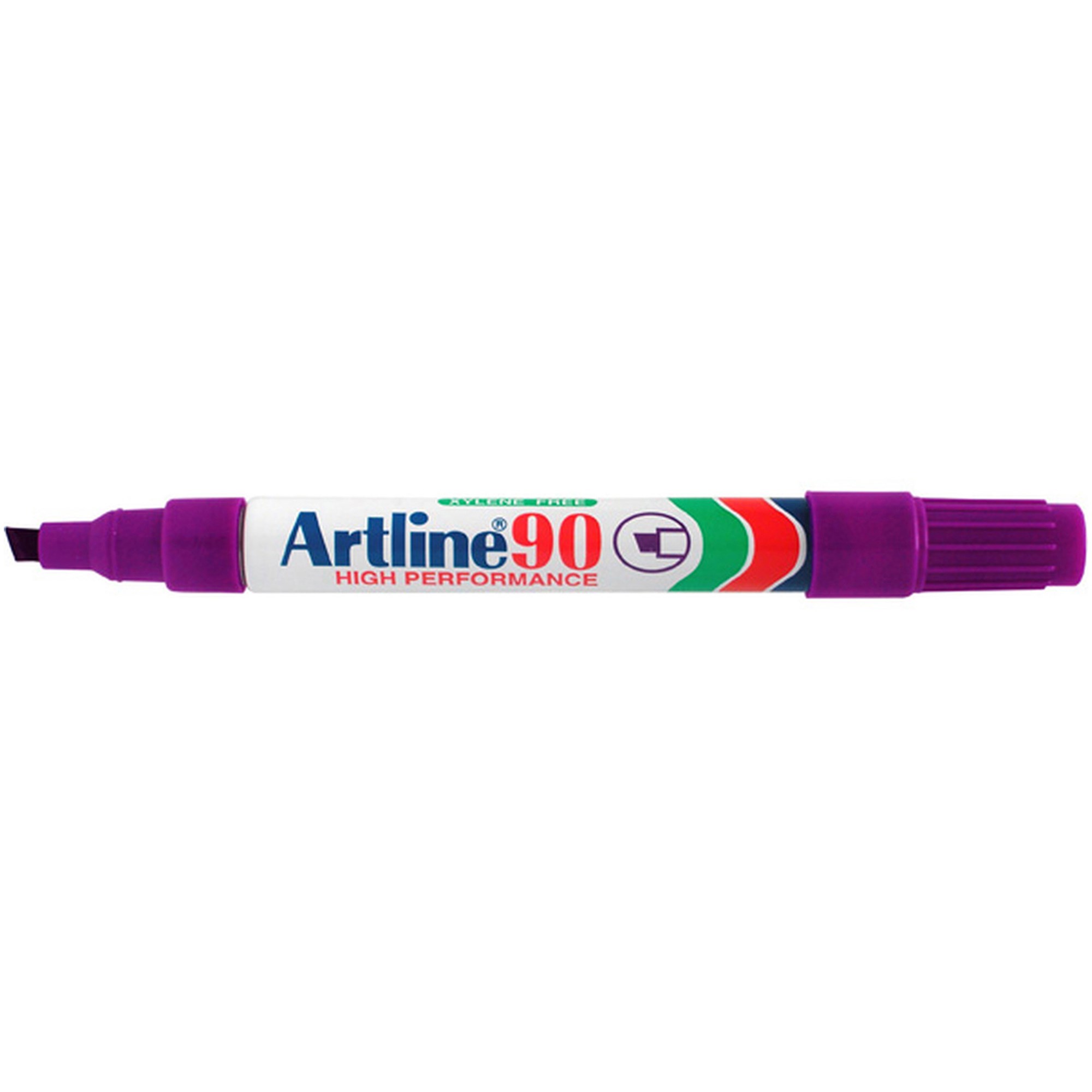 Artline 90 Permanent Markers Chisel 2-5mm Purple Box Of 12
