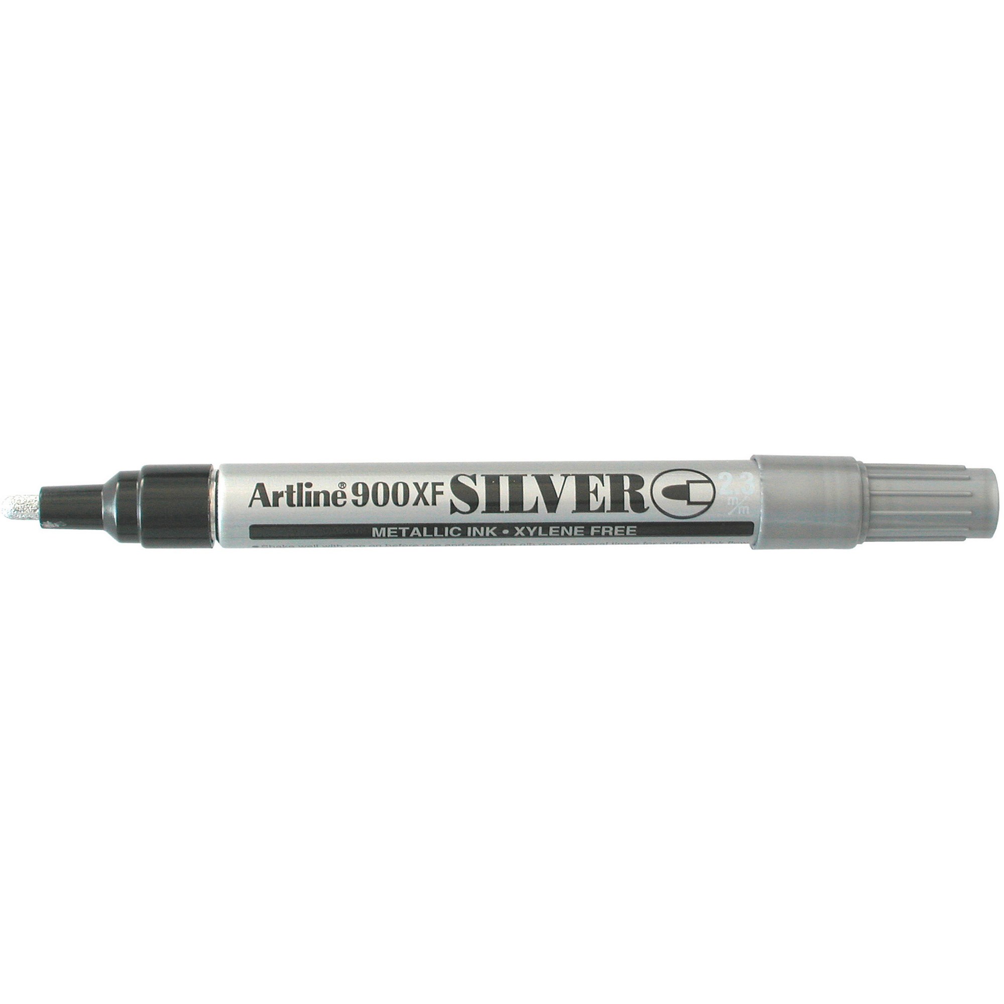 Artline 900XF Metallic Permanent Marker Medium Bullet 2.3mm Silver Box  12