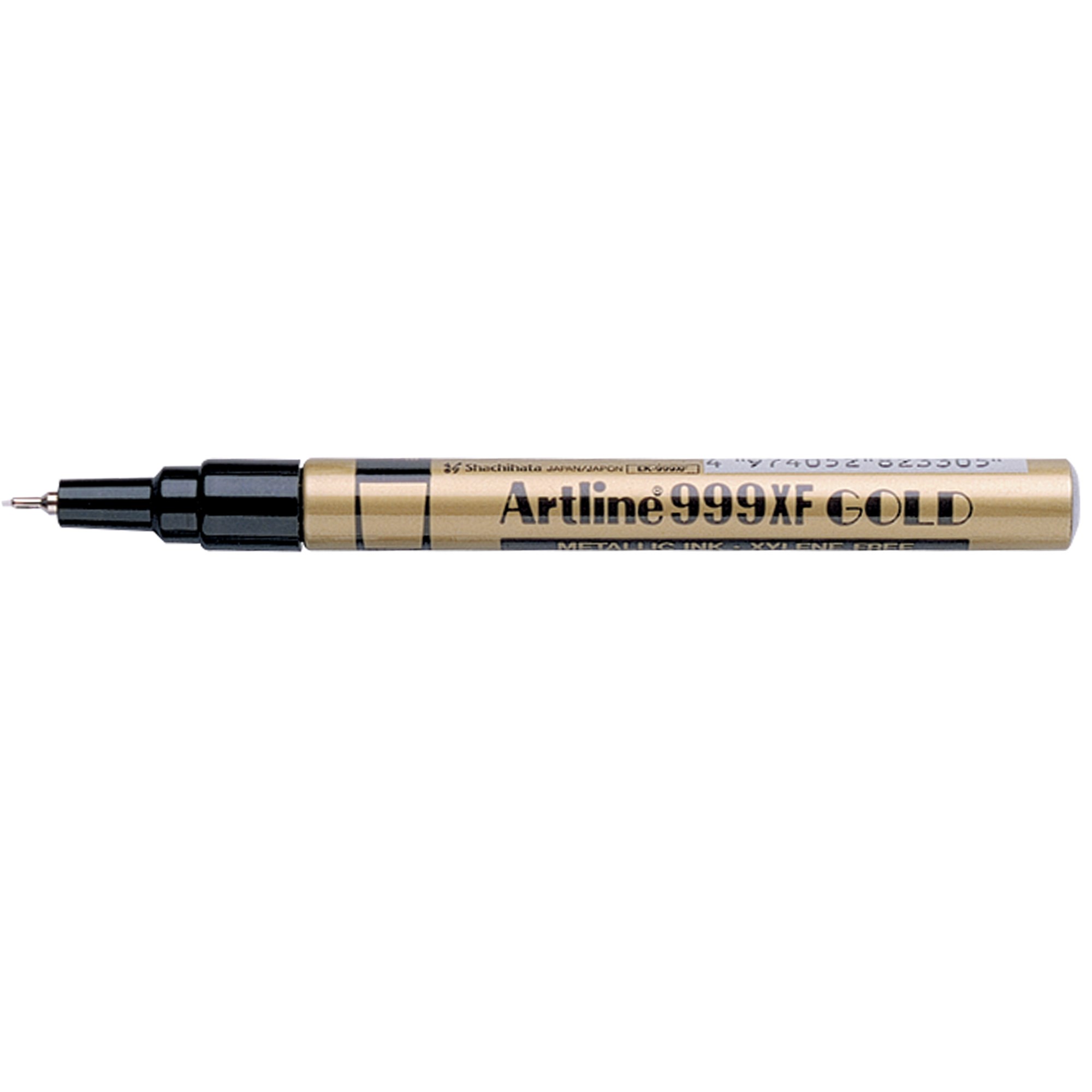Artline 999XF Metallic Permanent Marker Xtra Fine Bullet 0.8mm Gold Box 12