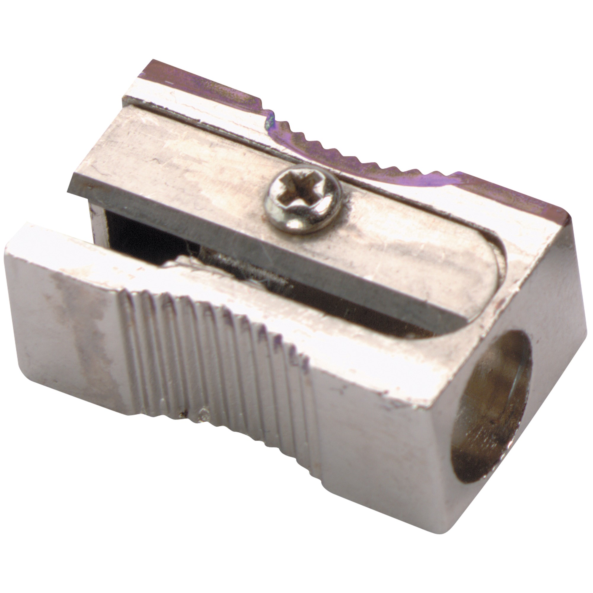 Marbig Pencil Sharpener 1 Hole Metal Silver Box 48