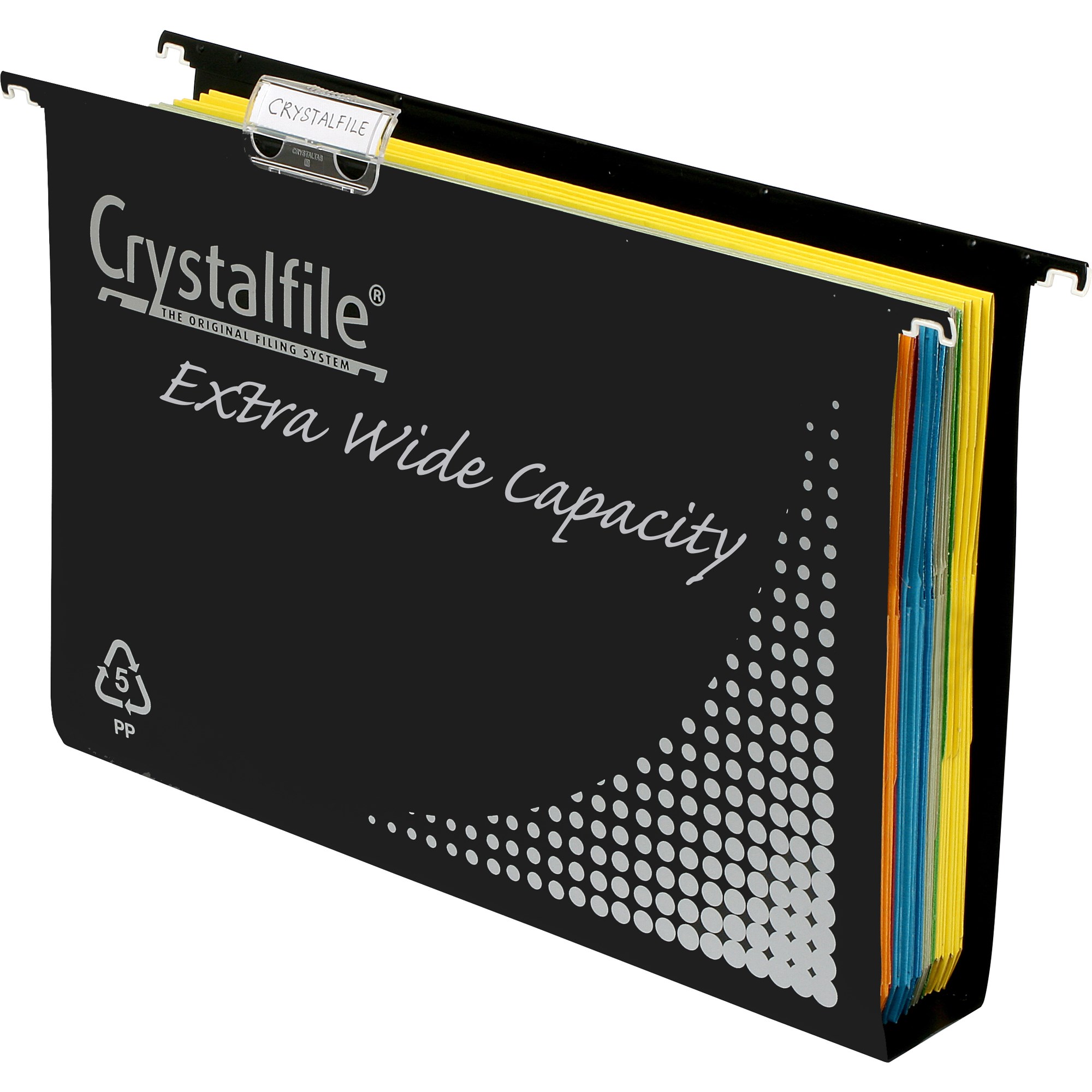 Crystalfile Suspension Files Polypropylene Extra Wide 50mm Black Pack Of 10