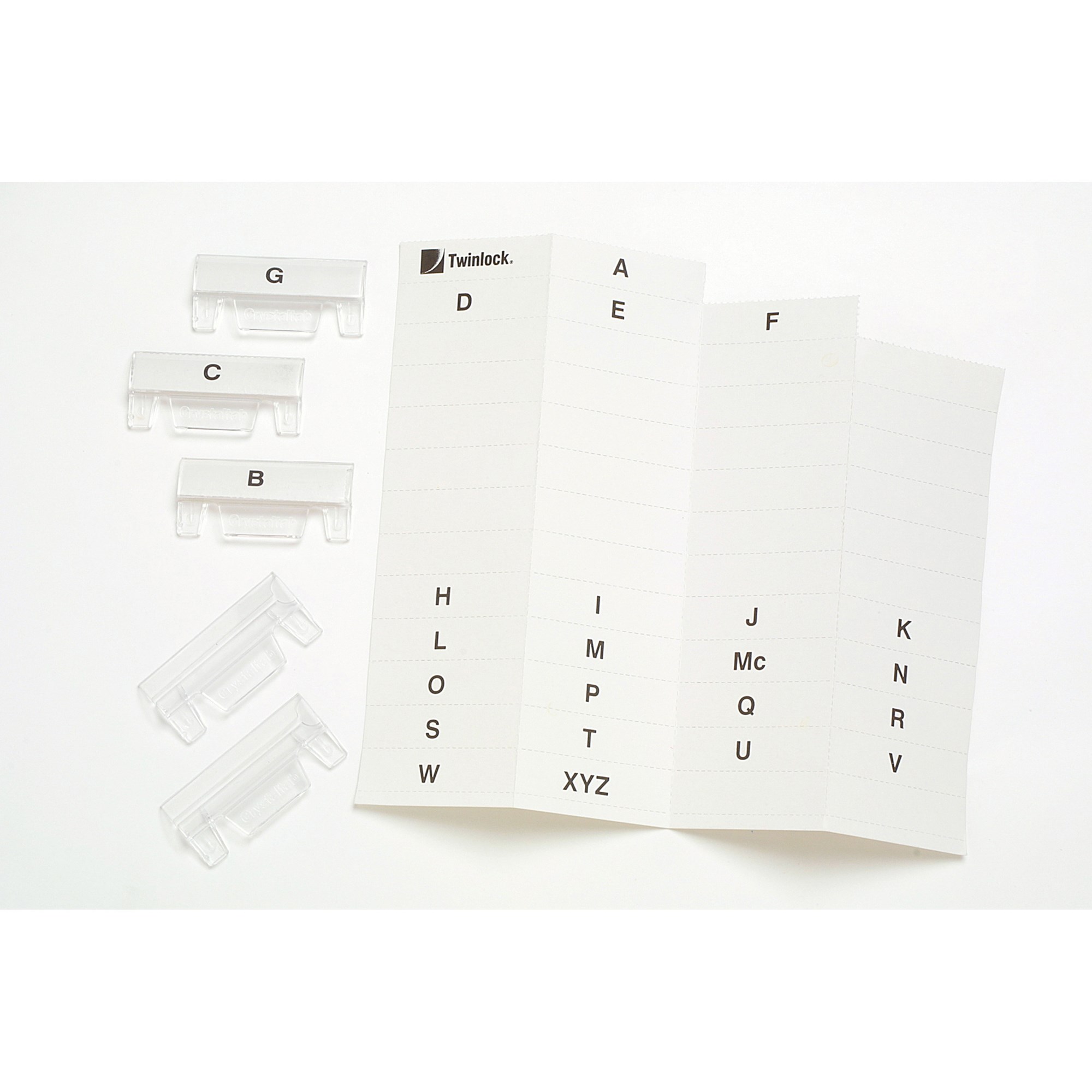 Crystalfile Indicator Tabs Inserts A-Z White Pack Of 50