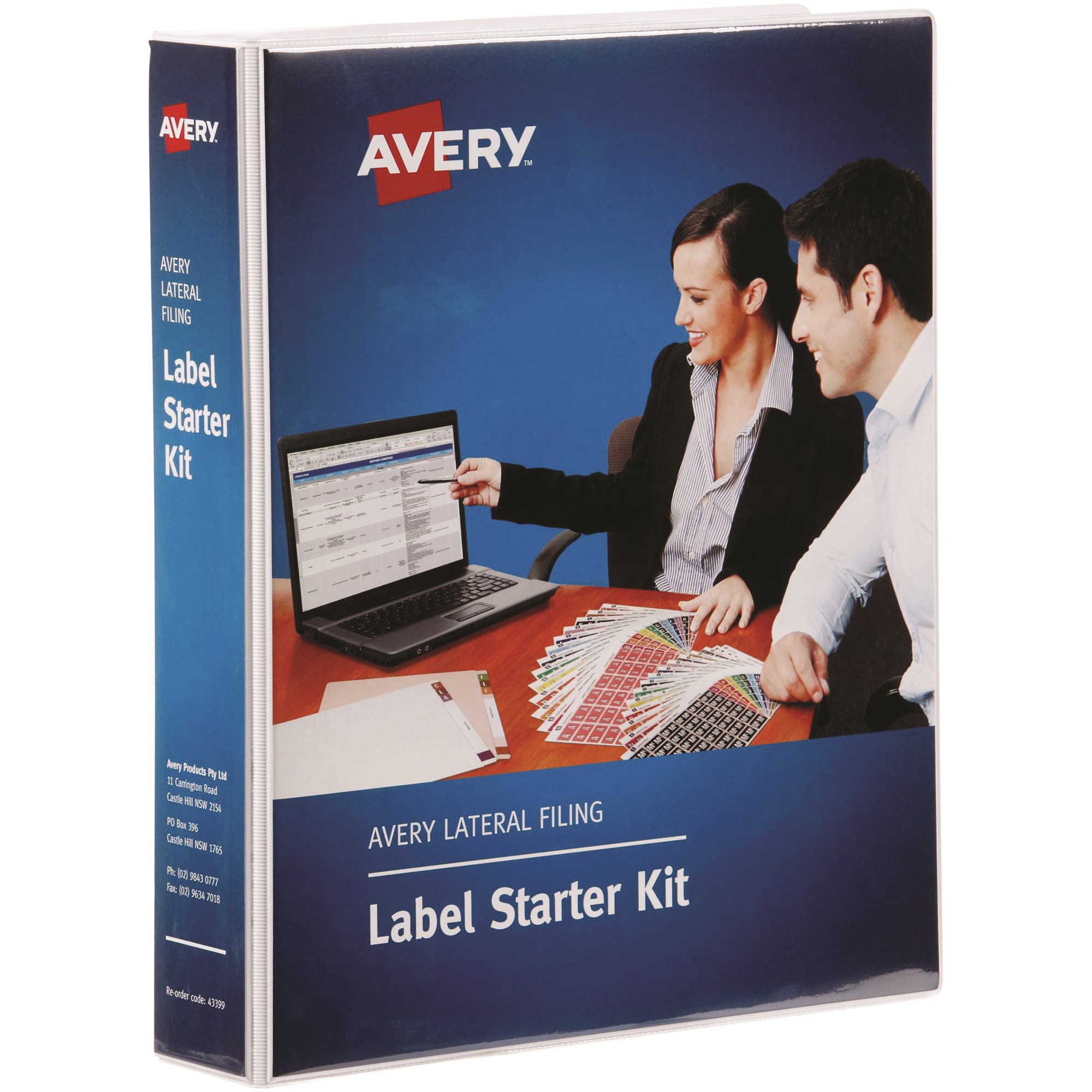 Avery Side Tab Colour Coding Label Kit 25x38mm Assorted