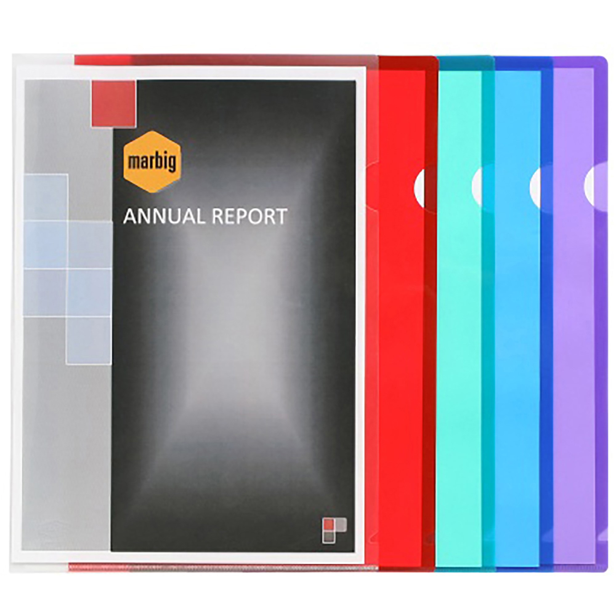 Marbig Ultra Letter Files A4 Polypropylene Assorted Colours Pack Of 10