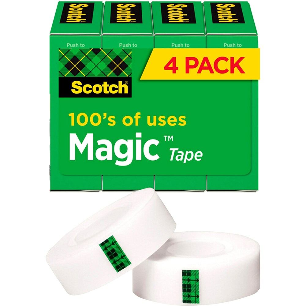 Scotch 810-4 Magic Tape 19mmx25.4m MultiPack Pack of 4