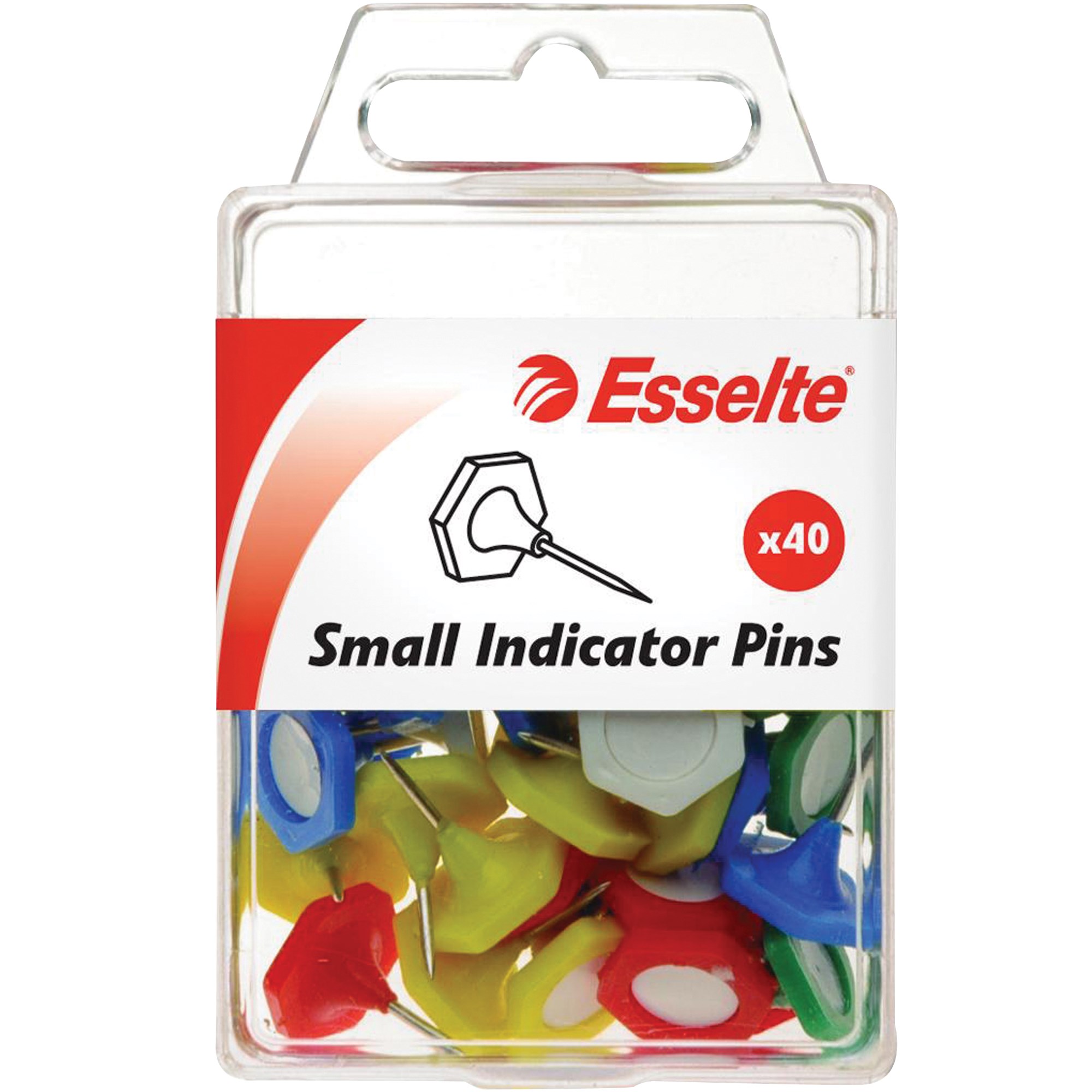 Esselte Indicator Pins Small Assorted Pack  Of 40
