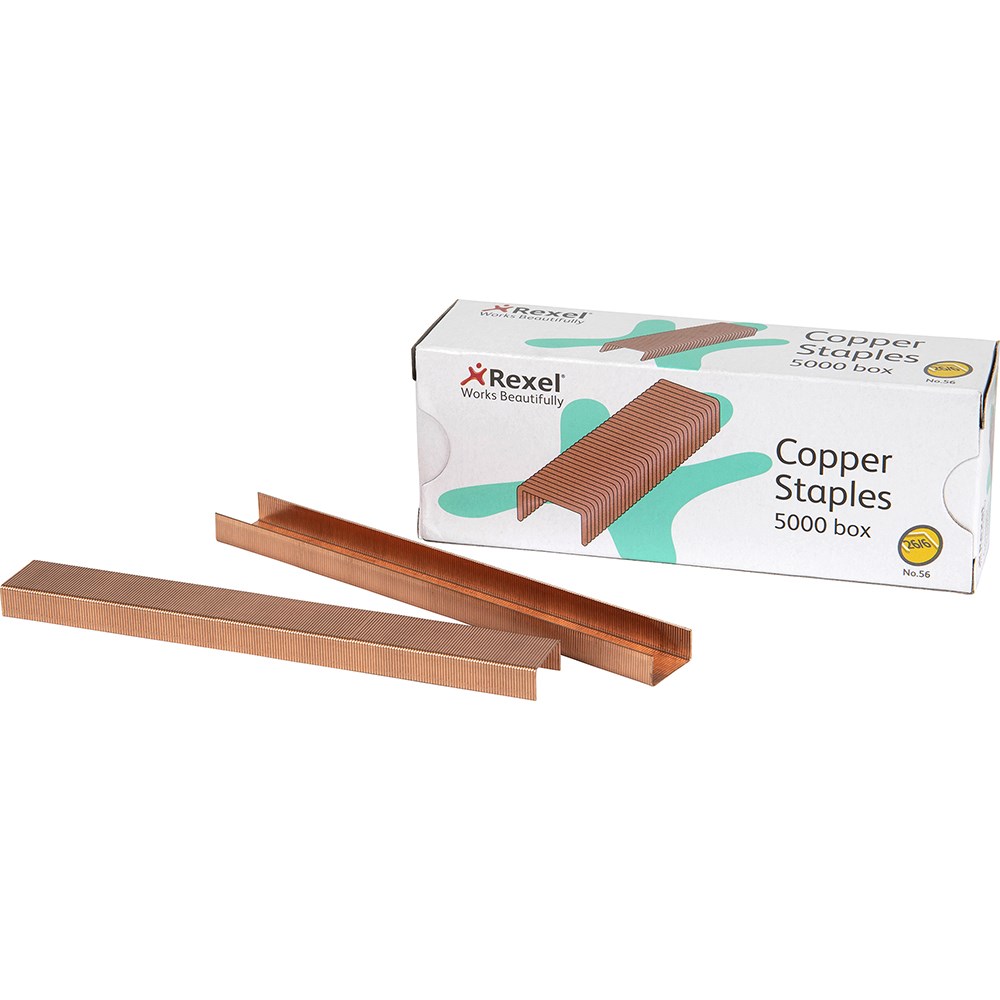 Rexel Copper Staples No.56 26/6 Box Of 5000