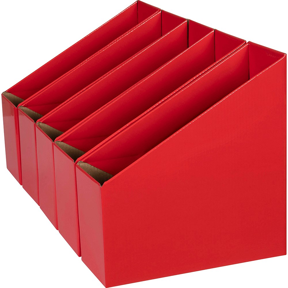 Marbig Book Box es Small 90W x 250D x 270mmH Red Pack Of 5
