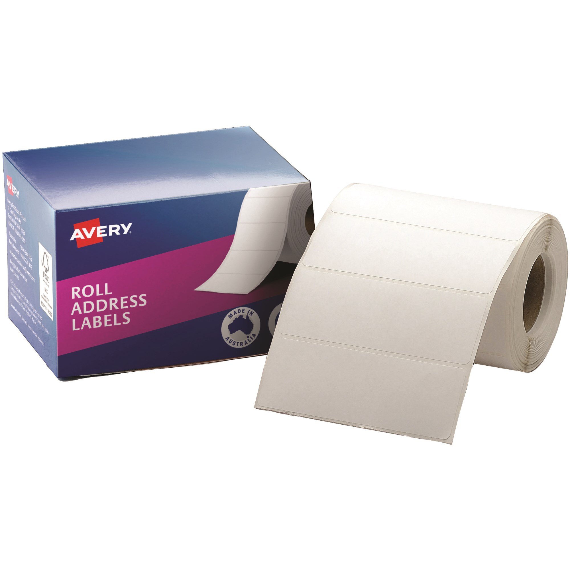 Avery Permanent Address Labels 102x36mm Write On White Box  Of 500