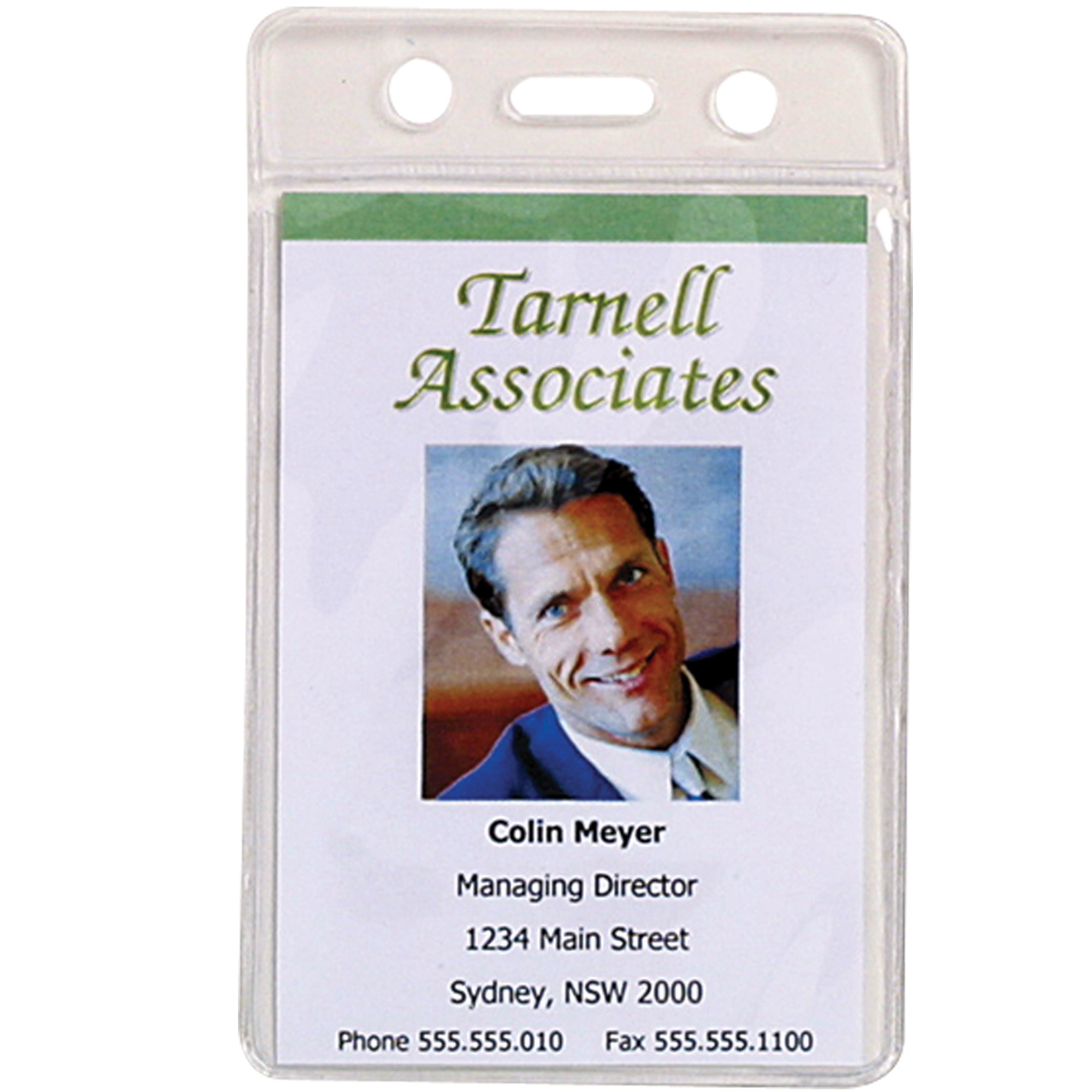Rexel ID Pouches Portrait 62 x 104mm Clear Pack  Of 10